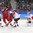 GANGNEUNG, SOUTH KOREA - FEBRUARY 24: Canada's Kevin Poulin #31 tries to track the puck while Andrew Ebbett #19 and Mat Roninson #37 battle with the Czech Republic's Michal Birner #16 and Michal Repik #62 during bronze medal game action at the PyeongChang 2018 Olympic Winter Games. (Photo by Andre Ringuette/HHOF-IIHF Images)

